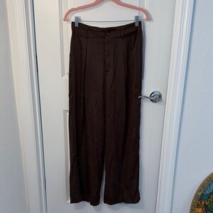 SHEIN Women's Brown Wide Leg Pants
